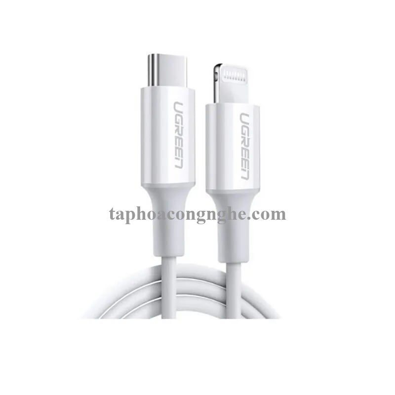 Ugreen 60746 25cm cáp usb type c ra apple lightning 0.25m màu trắng US171 30060746